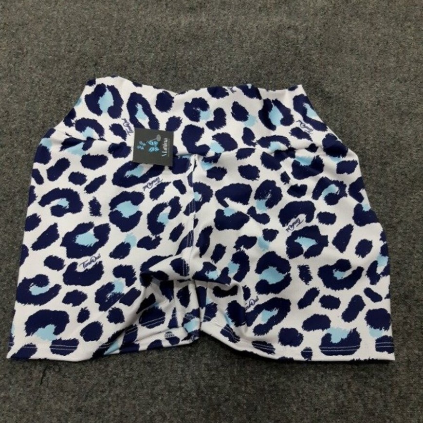 SHORT PRIN AZUL CON CELESTE