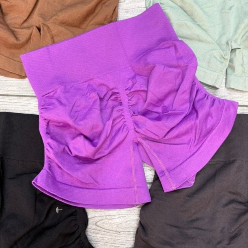 short fruncido costado seamless eco