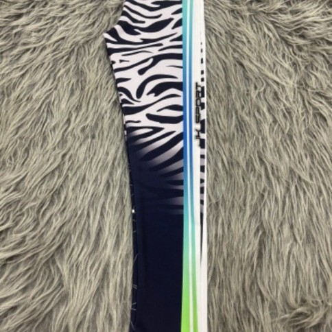 CALZA CEBRA CON VERDE MANZANA