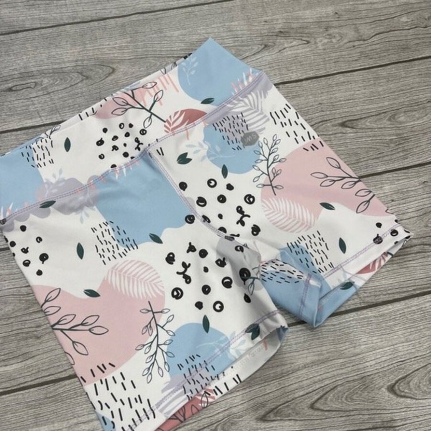 SHORT BLANCO ROSA CELESTE