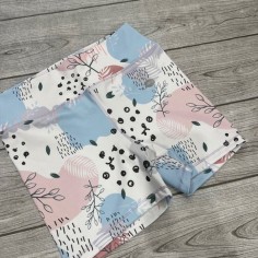 SHORT BLANCO ROSA CELESTE