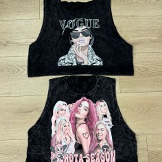 MUSCULOSA CROP BATIK