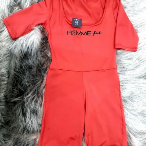 CATSUIT BIKER MANGAS 3/4 FEMME