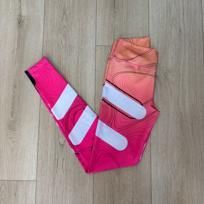 CALZA CLV NARANJA CON FUCSIA