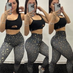 CALZA NEGRA CON DORADO