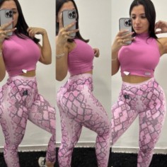 CALZA SNAKE ROSA TIME