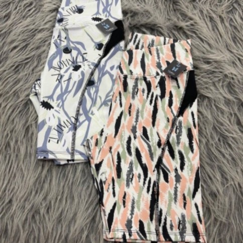 CICLISTA CINTURA EN V ESTAMPADA ZUTIMA