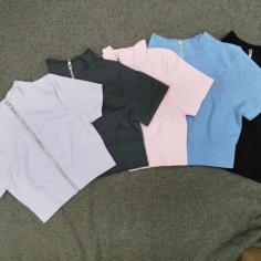 CROP CIERRE SEAMLESS