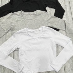 CROP MODAL MANGAS LARGAS BASICO