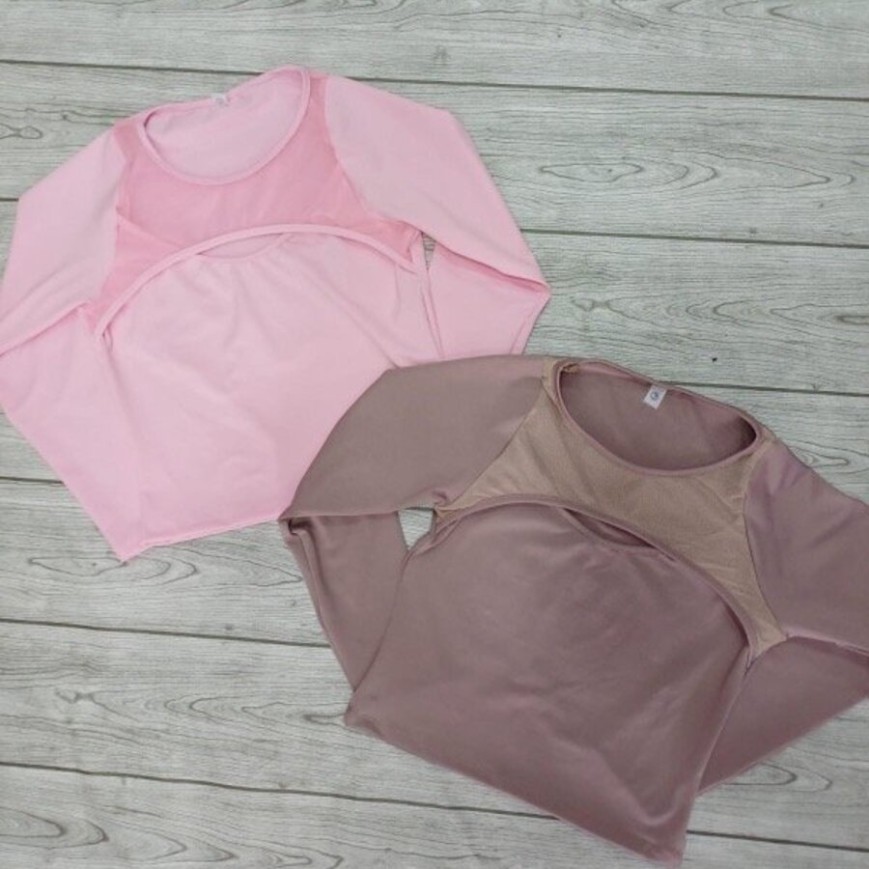 REMERA CON TUL ARRIBA MANGAS LARGAS