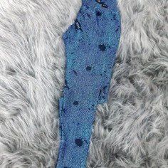 CALZA JEANS CON GOTAS NEGRAS TIME