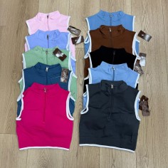 TOP BORDE BLANCO ARMADO MEDIO CIERRE