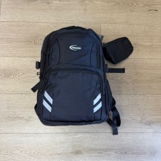 MOCHILAS NEGRA DOBLE RAYA