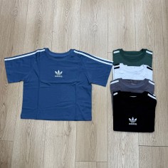 REMERA CROP RAYAS ADIDAS