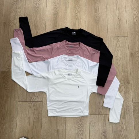 CROP MANGAS LARGAS LYCRA