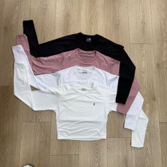 CROP MANGAS LARGAS LYCRA