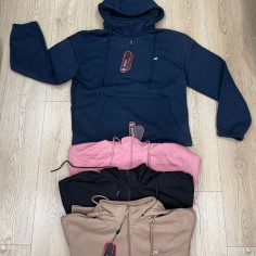 BUZO MEDIO CIERRE CAPUCHA DESMONTABLE