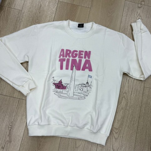 BUZO ARGENTINA LETRA ROSA
