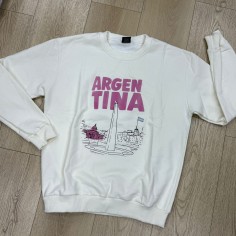 BUZO ARGENTINA LETRA ROSA