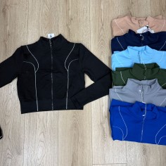 CAMPERA ROBERTA DETALLES BLANCOS