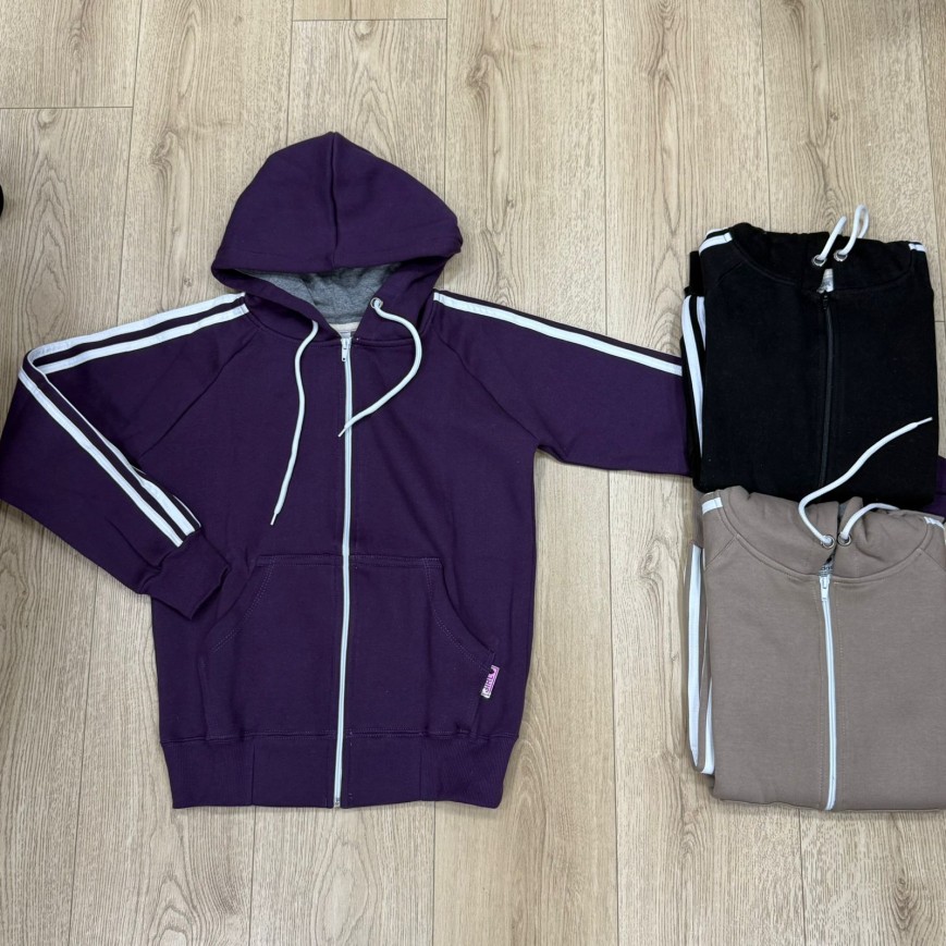 CAMPERA DOBLE RAYA FRIZA ALGODON PEINADO