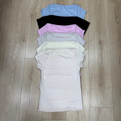 REMERA ALGODON AL CUERPO CUELLO BOTE