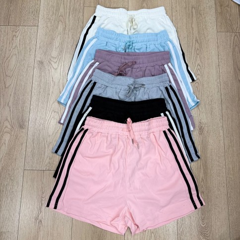 SHORT PIQUE DOBLE RAYA