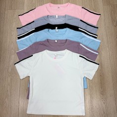 REMERA PIQUE DOBLE RAYA