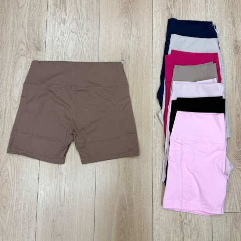 SHORT TELA DURAZNO BOLSILLOS