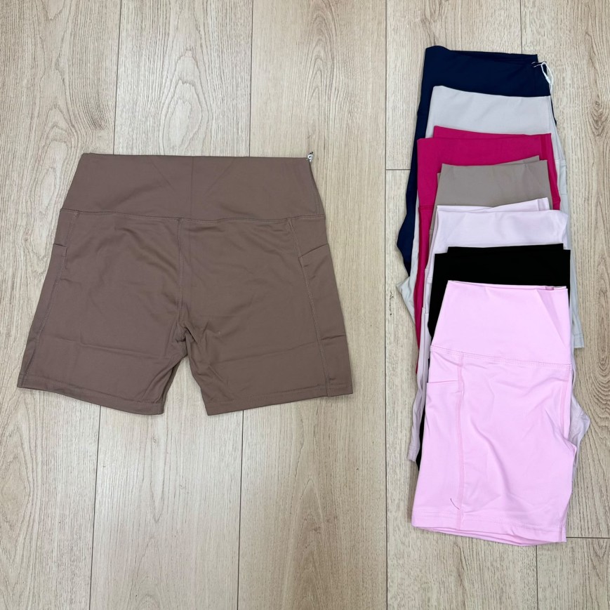 SHORT TELA DURAZNO BOLSILLOS